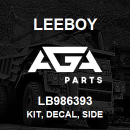 LB986393 Leeboy KIT, DECAL, SIDE | AGA Parts