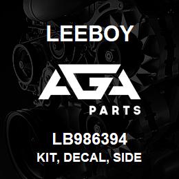 LB986394 Leeboy KIT, DECAL, SIDE | AGA Parts