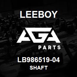 LB986519-04 Leeboy SHAFT | AGA Parts