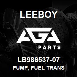 LB986537-07 Leeboy PUMP, FUEL TRANS | AGA Parts