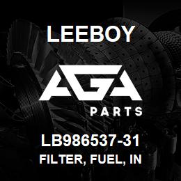 LB986537-31 Leeboy FILTER, FUEL, IN | AGA Parts