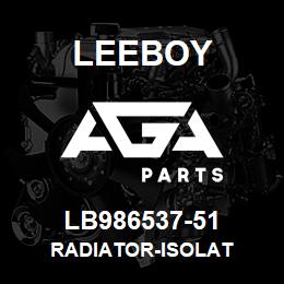 LB986537-51 Leeboy RADIATOR-ISOLAT | AGA Parts