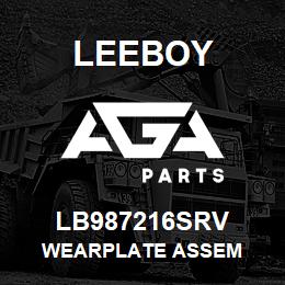 LB987216SRV Leeboy WEARPLATE ASSEM | AGA Parts