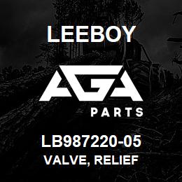 LB987220-05 Leeboy VALVE, RELIEF | AGA Parts