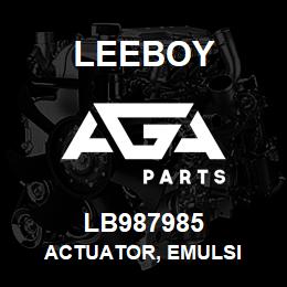 LB987985 Leeboy ACTUATOR, EMULSI | AGA Parts