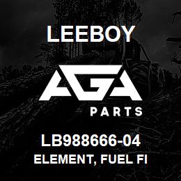 LB988666-04 Leeboy ELEMENT, FUEL FI | AGA Parts