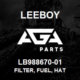 LB988670-01 Leeboy FILTER, FUEL, HAT | AGA Parts