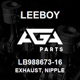 LB988673-16 Leeboy EXHAUST, NIPPLE | AGA Parts