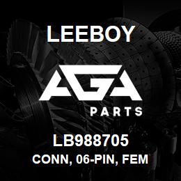 LB988705 Leeboy CONN, 06-PIN, FEM | AGA Parts