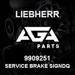 9909251 Liebherr SERVICE BRAKE SIGNDQ | AGA Parts