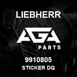 9910805 Liebherr STICKER DQ | AGA Parts