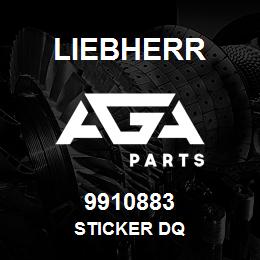 9910883 Liebherr STICKER DQ | AGA Parts