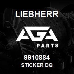 9910884 Liebherr STICKER DQ | AGA Parts