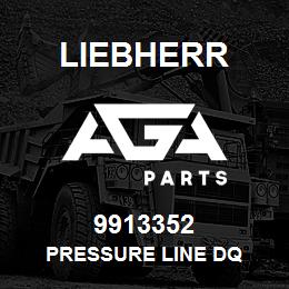 9913352 Liebherr PRESSURE LINE DQ | AGA Parts