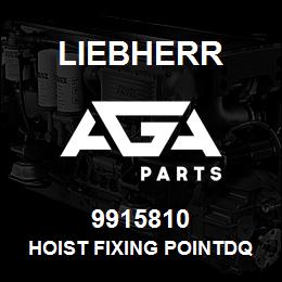 9915810 Liebherr HOIST FIXING POINTDQ | AGA Parts