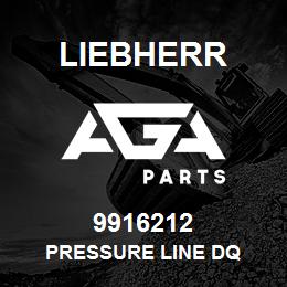 9916212 Liebherr PRESSURE LINE DQ | AGA Parts