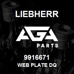 9916671 Liebherr WEB PLATE DQ | AGA Parts