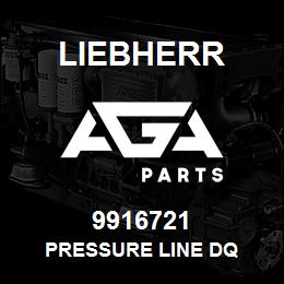 9916721 Liebherr PRESSURE LINE DQ | AGA Parts