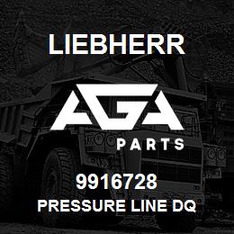 9916728 Liebherr PRESSURE LINE DQ | AGA Parts