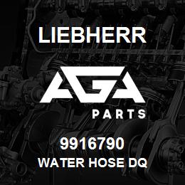 9916790 Liebherr WATER HOSE DQ | AGA Parts