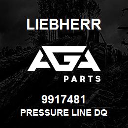 9917481 Liebherr PRESSURE LINE DQ | AGA Parts