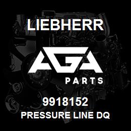 9918152 Liebherr PRESSURE LINE DQ | AGA Parts