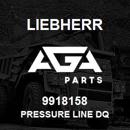 9918158 Liebherr PRESSURE LINE DQ | AGA Parts