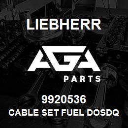 9920536 Liebherr CABLE SET FUEL DOSDQ | AGA Parts