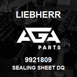 9921809 Liebherr SEALING SHEET DQ | AGA Parts