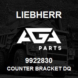 9922830 Liebherr COUNTER BRACKET DQ | AGA Parts