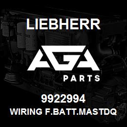 9922994 Liebherr WIRING F.BATT.MASTDQ | AGA Parts