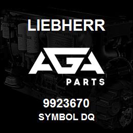 9923670 Liebherr SYMBOL DQ | AGA Parts