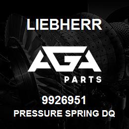 9926951 Liebherr PRESSURE SPRING DQ | AGA Parts