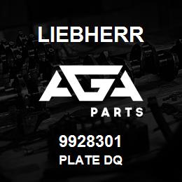 9928301 Liebherr PLATE DQ | AGA Parts