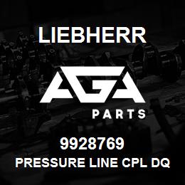 9928769 Liebherr PRESSURE LINE CPL DQ | AGA Parts