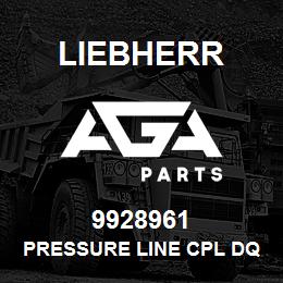 9928961 Liebherr PRESSURE LINE CPL DQ | AGA Parts