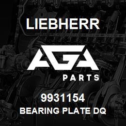 9931154 Liebherr BEARING PLATE DQ | AGA Parts