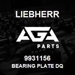 9931156 Liebherr BEARING PLATE DQ | AGA Parts