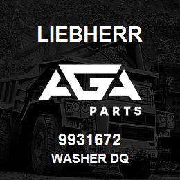 9931672 Liebherr WASHER DQ | AGA Parts