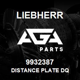 9932387 Liebherr DISTANCE PLATE DQ | AGA Parts