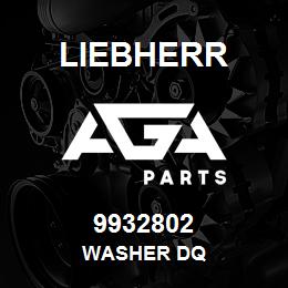 9932802 Liebherr WASHER DQ | AGA Parts