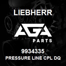 9934335 Liebherr PRESSURE LINE CPL DQ | AGA Parts