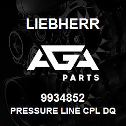 9934852 Liebherr PRESSURE LINE CPL DQ | AGA Parts