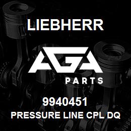 9940451 Liebherr PRESSURE LINE CPL DQ | AGA Parts