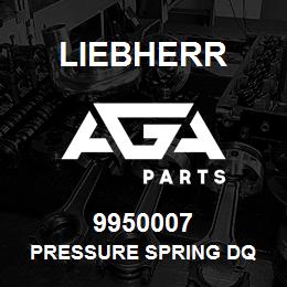 9950007 Liebherr PRESSURE SPRING DQ | AGA Parts