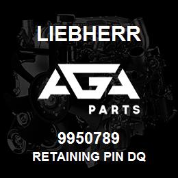 9950789 Liebherr RETAINING PIN DQ | AGA Parts