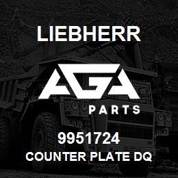 9951724 Liebherr COUNTER PLATE DQ | AGA Parts