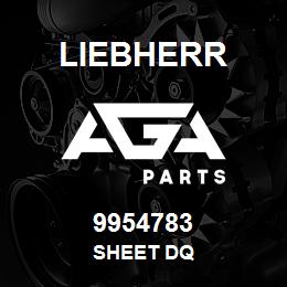 9954783 Liebherr SHEET DQ | AGA Parts