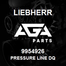 9954926 Liebherr PRESSURE LINE DQ | AGA Parts