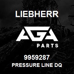 9959287 Liebherr PRESSURE LINE DQ | AGA Parts